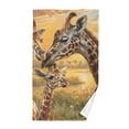 thumbnail image 1 of Mother and Baby Giraffes Love Hand Towel Bath Towels Face Towels Cotton Absorbent for Home Hotel Spa Swimming Yoga Sports, 1 of 7