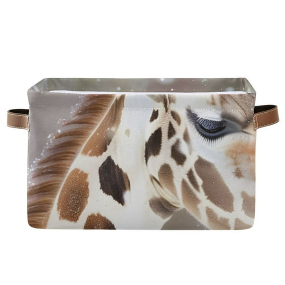 Mother and Baby Giraffes Storage Bins Baskets With Handles Storage Box Clothes Organizer Organization Toys