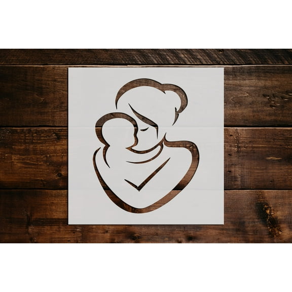 Mother and Baby Stencil - Art and Wall Stencil (30"x30")