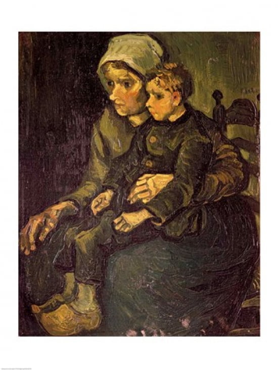 Mother and Child 1885 Canvas Art - Vincent Van Gogh (18 x 24)