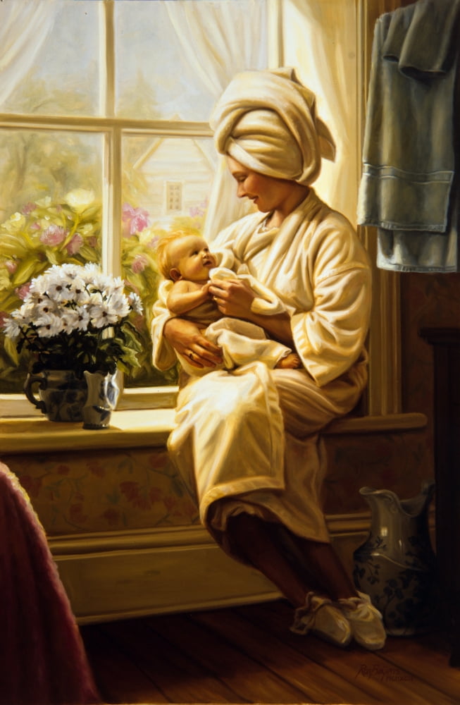 Mother and Child Canvas Art - Ron Bayens (24 x 36)