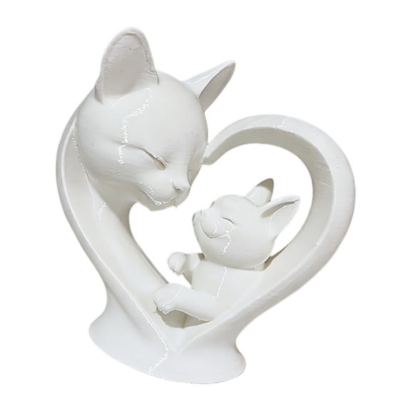 Mother and Child Cats Statue Collectibles Figurines Sculpture Ornament
