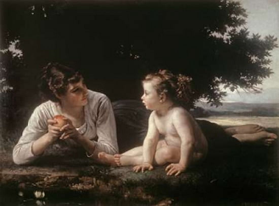 Mother and Child - II Canvas Art - William-Adolphe Bouguereau (18 x 24)