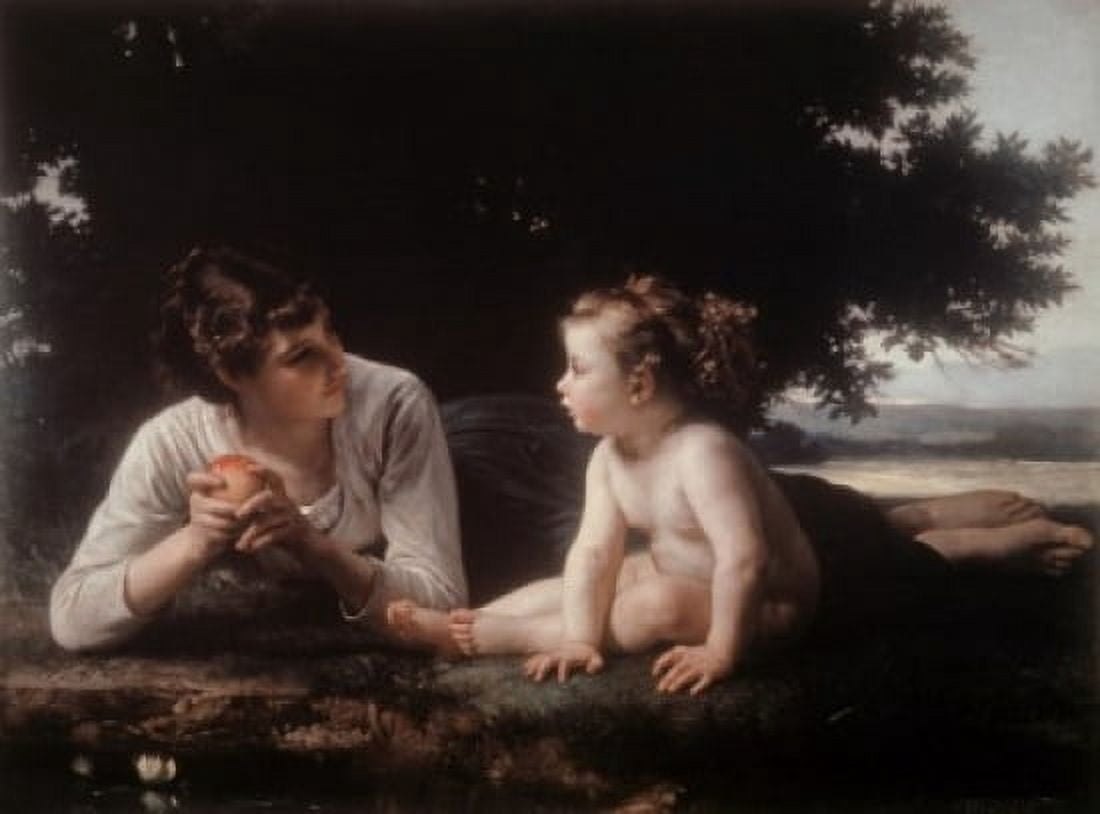 Mother and Child William-Adolphe Bouguereau (1825-1905French) Canvas Art - William-Adolphe Bouguereau (18 x 24)