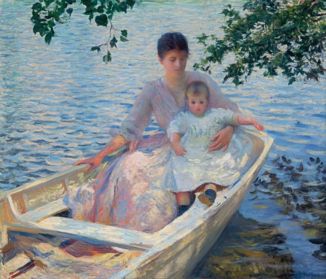 Mother and Child in a Bo Canvas Art - Edmund Charles Tarbell (24 x 36)