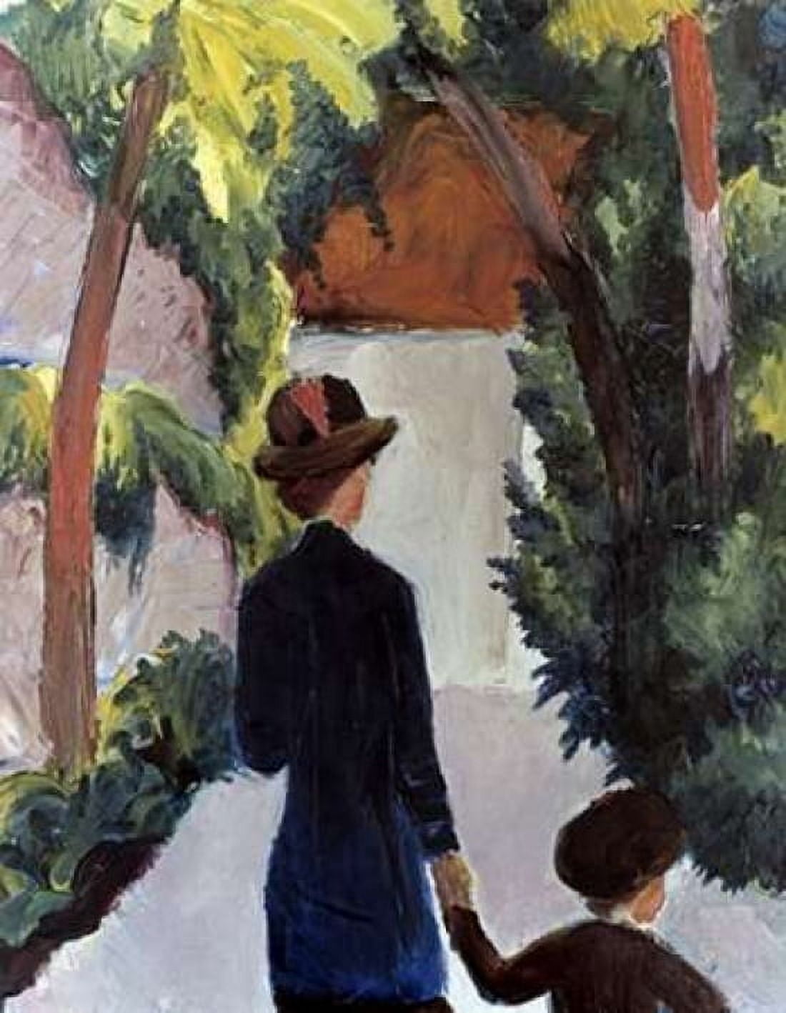 Mother and Child in the Park Canvas Art - August Macke (24 x 30)