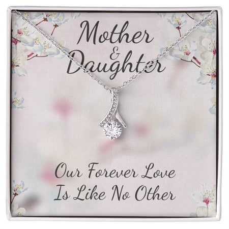 Mother and Daughter Like No Other Alluring Beauty Necklace, White Alluring Necklace