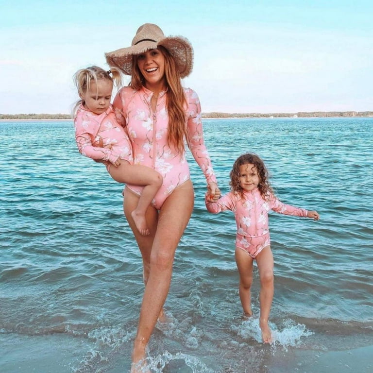 Mother and Daughter Swimsuit One Piece Bathing Suit Family Matching Swimwear