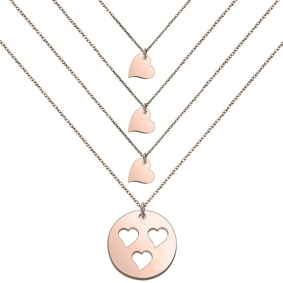 Myospark Heart Gold Necklaces, Stainless Steel, Cable Chain