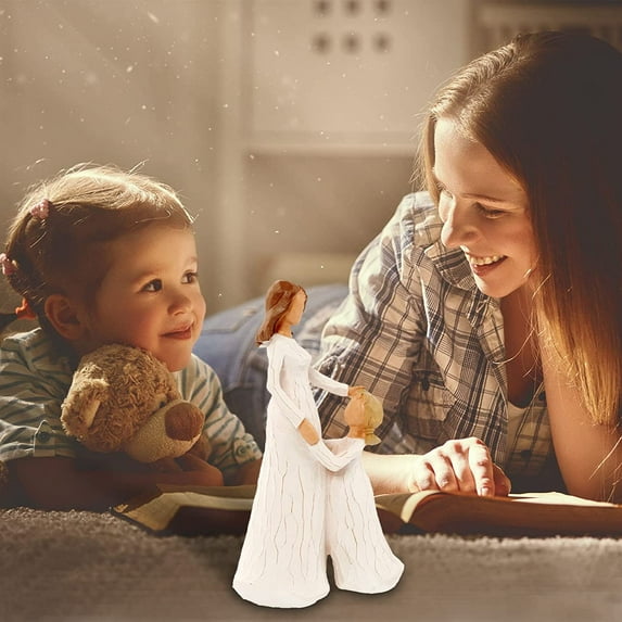 Mother and Daugther Hand-Painted Figurines for Mom Daugther Birthday Mother's Day Gifts