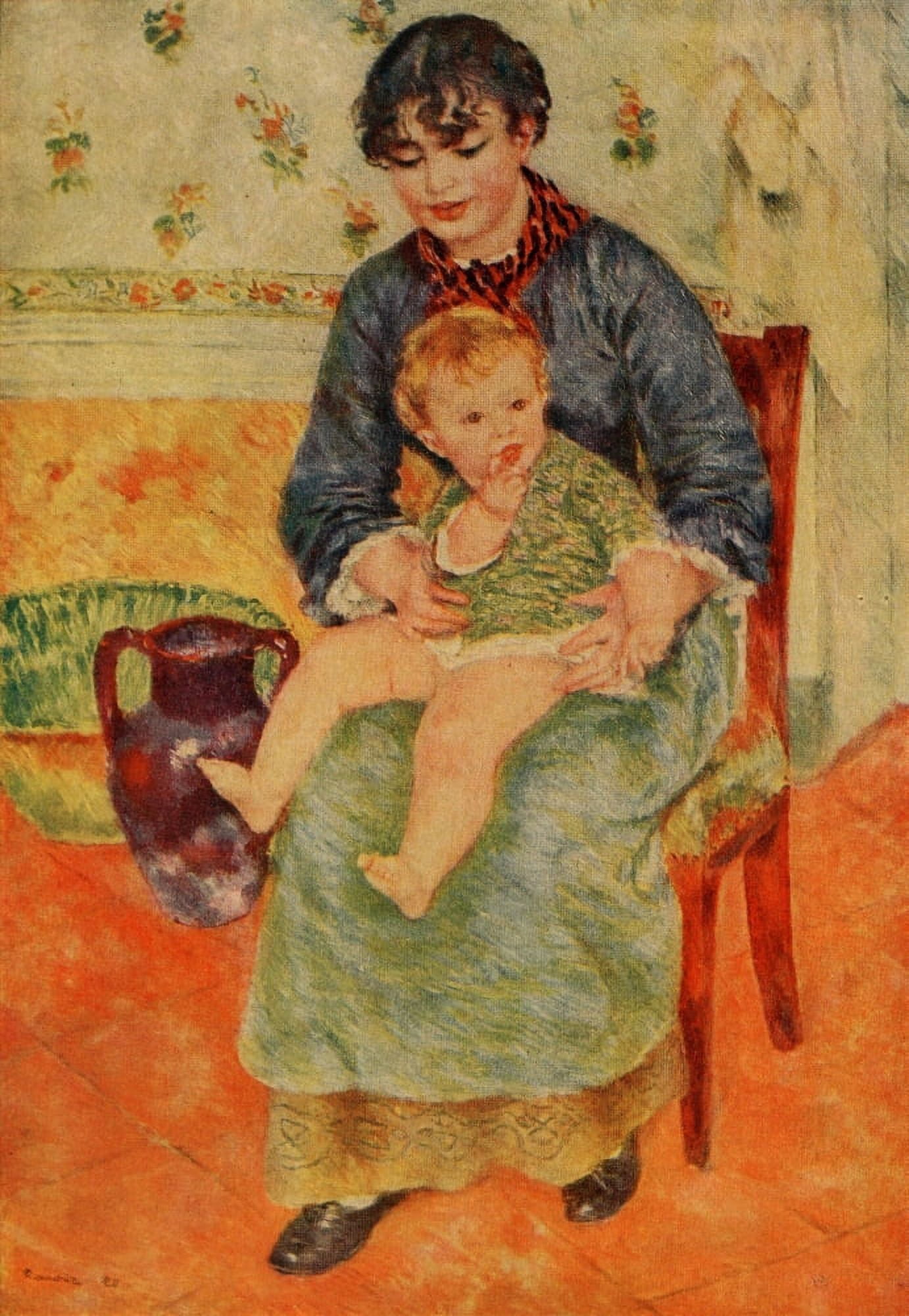 Mother and child Scribners 48 1910 Canvas Art - Pierre-Auguste Renoir (18 x 24)
