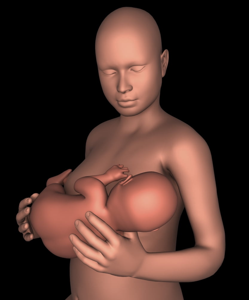 Mother breastfeeding baby Canvas Art - Stocktrek Images (26 x 32)
