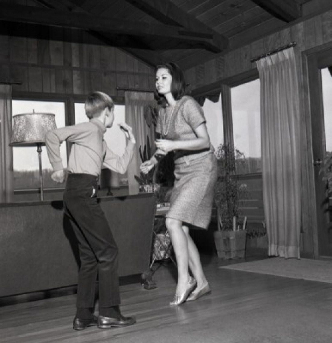 Mother dancing with son Canvas Art - (24 x 36)