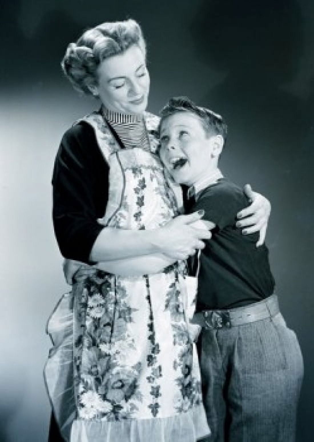 Mother embracing son Canvas Art - (24 x 36)