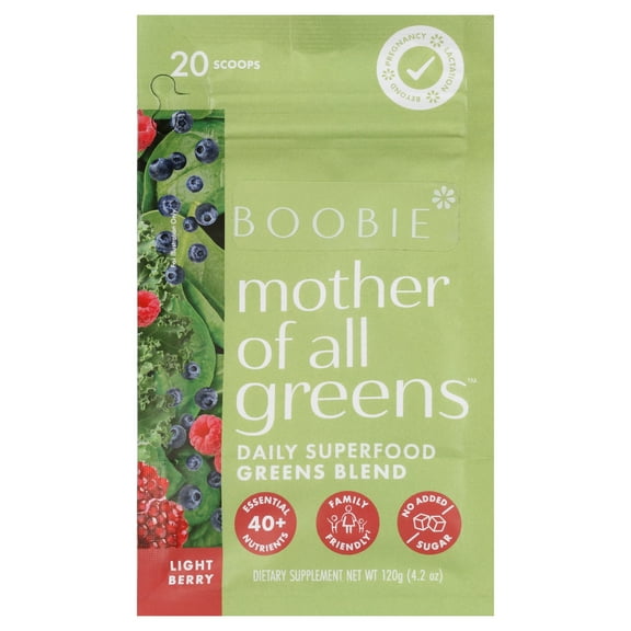 Mother of All Greens Daily Superfood Greens Blend, Light Berry Flavor, 20 Servings