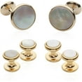 thumbnail image 1 of Mother of Pearl Goldtone Cufflinks and Studs, 1 of 1