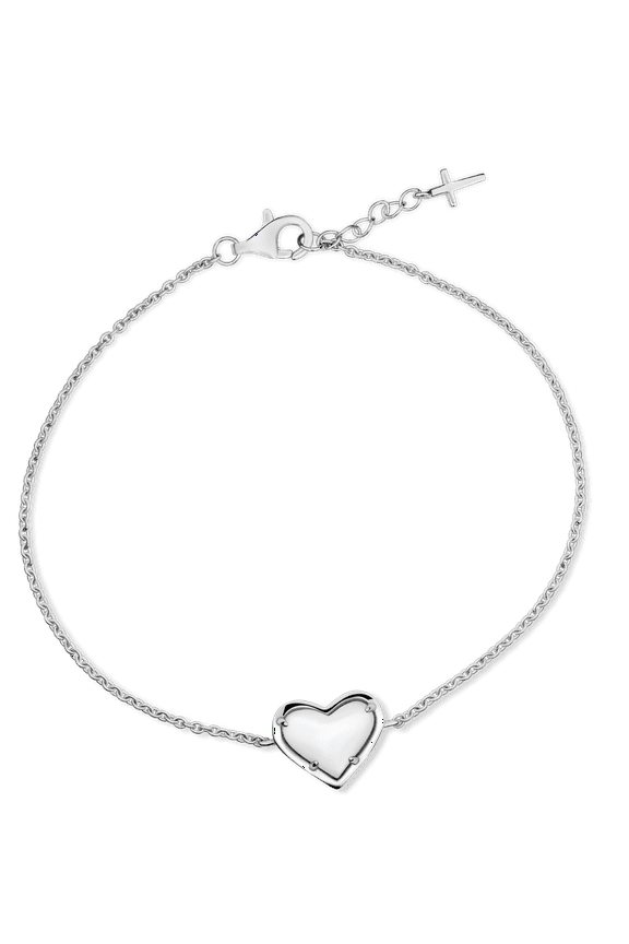 Mother of Pearl Heart Shaped Gemstone Bracelet-1 Corinthians 13:8 by Shields of Strength