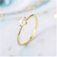 thumbnail image 1 of Womens Ring Thin Circle with Mother of Pearl Plant Flowers Pattern Japanese Korean Design Fashion Jewelry Elegant Ring Womens Accessories, 1 of 5