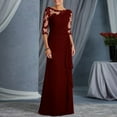 thumbnail image 1 of Mother of The Bride Dresses with Sleeves Long Formal Evening Dresses Lace Appliques Wedding Guest Maxi Dresses for Women 2024, 1 of 5