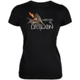 thumbnail image 1 of Mother of a Dragon Cute Black Fire Juniors Soft T Shirt Black LG, 1 of 1