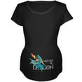 thumbnail image 1 of Mother of a Dragon Cute Blue Fire Maternity Soft T Shirt Black SM, 1 of 1