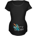 thumbnail image 1 of Mother of a Dragon Cute Blue Fire Maternity Soft T Shirt Black X-LG, 1 of 1