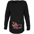 thumbnail image 1 of Mother of a Dragon Cute Pink Fire Maternity Soft Long Sleeve T Shirt Black X-LG, 1 of 1
