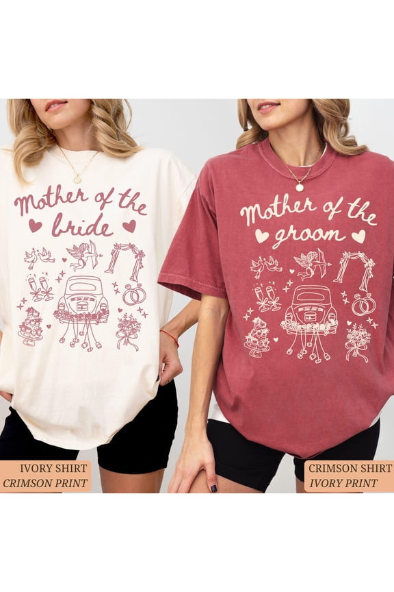 Mother of the Bride Groom Shirts MOB TShirt MOG Tee Bridal Party Getting Ready Outfit Mom