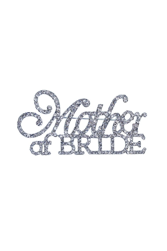 Mother of the Bride Rhinestone Pin/Brooch in Silver