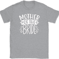thumbnail image 1 of Mother of the Bride T-Shirt Wedding Party Groom Event Group Gift Text Tee - Heather Grey, M, 1 of 1