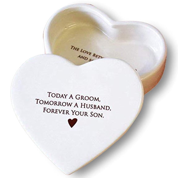 Mother of the Groom Gift, Gift From Groom to Mom - Heart Keepsake Box - Today a Groom, Tomorrow a Husband, Forever Your Son