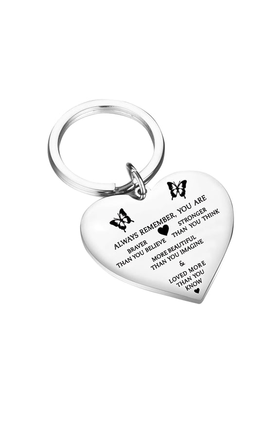 Mother's Day 1PC Stainless Steel Keychain, Engraved Metal Pendant Key Ring, Perfect Gift for Mom