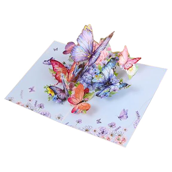 Mother’s Day 3D Butterfly Pop Up Card, Floral Greeting Card with Envelope for Mom, Grandma, Wife, Sister, Daughter, Gifts for Women