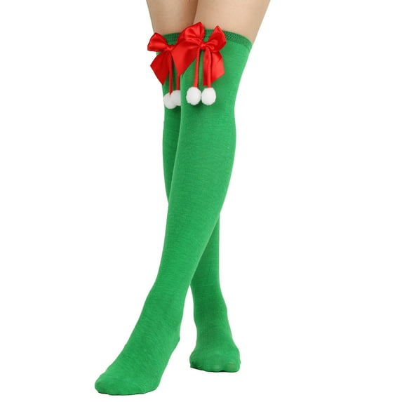 Mother's Day AXXD Compression Socks Women,Christmas Long Tube Knee Striped Garter Cute Accessories Christmas Party Socks