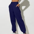 thumbnail image 1 of Mother's Day AXXD Dark Blue Sweatpants for Women Spring High Waist Workout Hiking Casual Trousers With Pockets Long Pants Valentine's Day, 1 of 5
