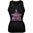thumbnail image 1 of Mother's Day Always Be Yourself Mother Black Juniors Soft Tank Top - Medium, 1 of 8