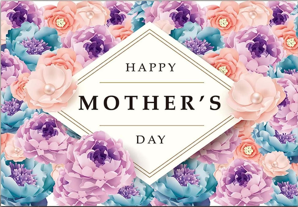 Mother's Day Backdrop Photography Backdrop Mother's Day Gold and Pink ...