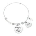 thumbnail image 1 of Mother's Day Bangle Bracelet From Daughter & Son Mom Birthday Gift From Kids Bangle Bracelet For Mom Expandable Bangle Bracelet For Women, 1 of 5
