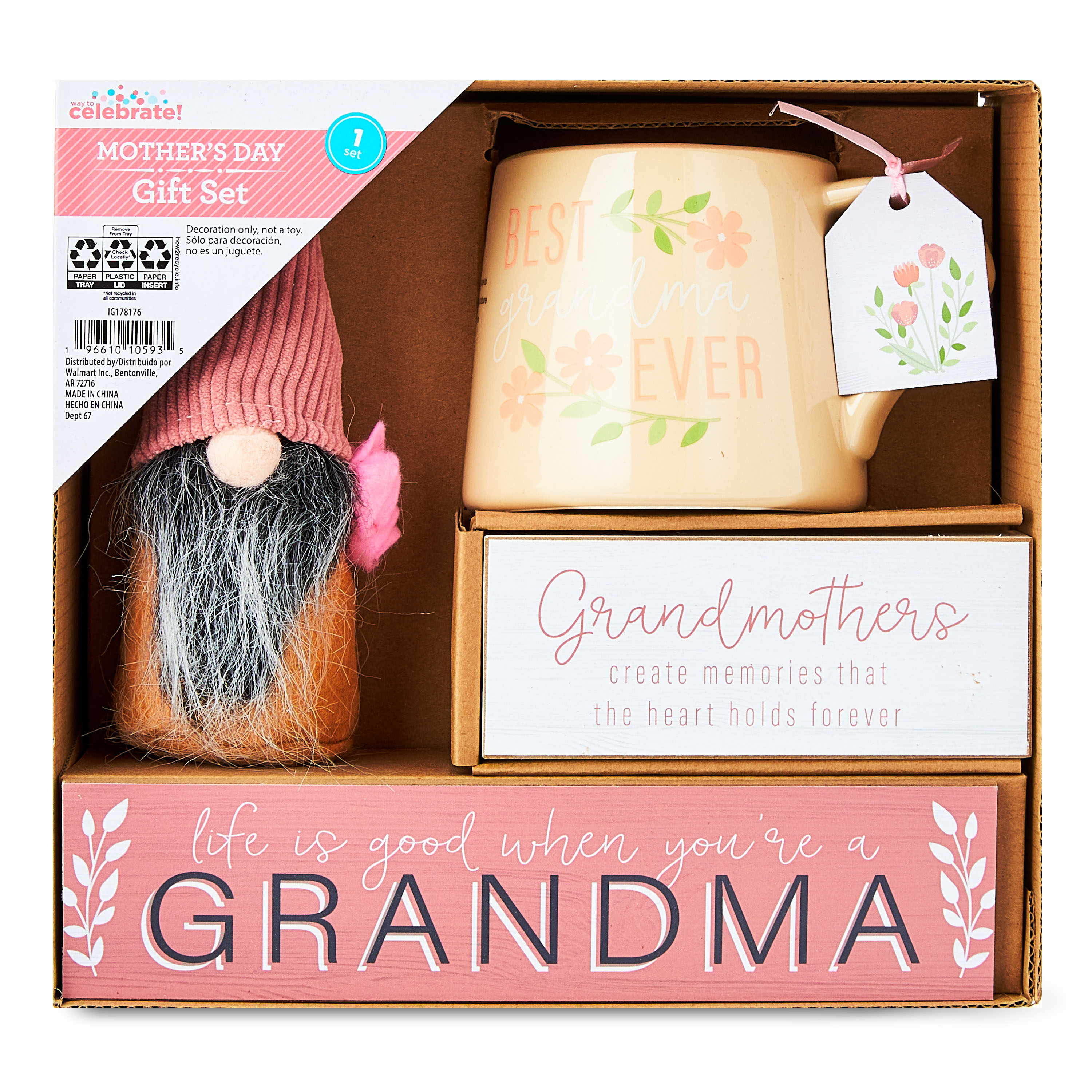 Mother's Day Best Grandma Gift Basket SetWay To Celebrate