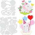 thumbnail image 1 of Mother's Day Birthday Elephant Butterflies Cutting Dies Carbon Steel Stencil Template Flowers Metal Die Cuts Carbon Steel Crafting Dies Cutting for Card Making Scrapbooking Decoration, 1 of 9