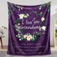 thumbnail image 1 of Mother''s Day Blanket Gifts for Grandma, Grandma Birthday Gifts, Grandma Gifts from Grandkids, Great Grandma Gifts, I Love You Grandma, Soft Throw 60" x 50", Purple, 1 of 6