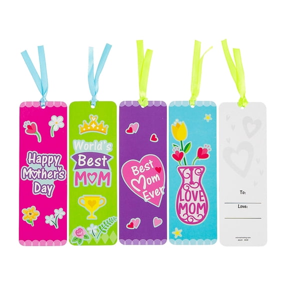 Mother’s Day Bookmark Sticker Scenes - 12 Pieces