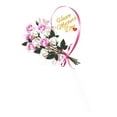 thumbnail image 1 of Mother's Day Cake Decoration Ribbon Flowers - 4.33x6.69in Edible-Safe Baking Insert Cards | 10PCs Cake Topper Bouquet for Dessert Table Wedding Birthday Party Decor, 1 of 2
