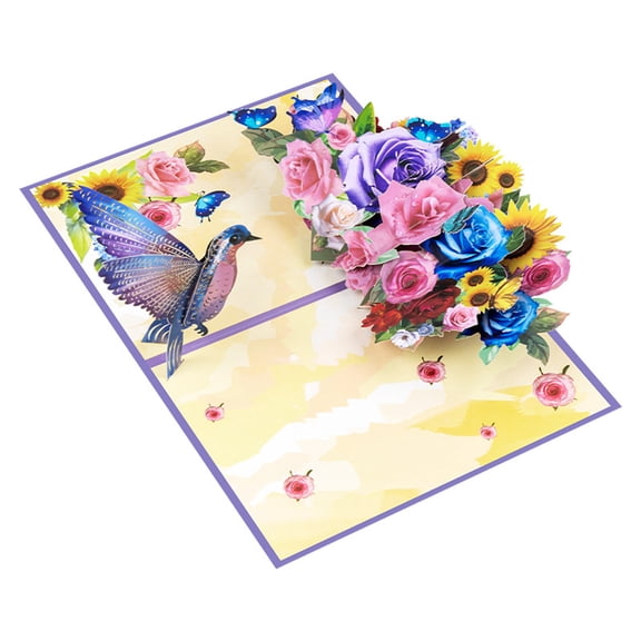 Mothers Day Card with Matching Envelope Flower Bird Greeting Card Appreciation Gift for Teacher Mother Grandma