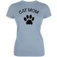 thumbnail image 1 of Mother's Day - Cat Mom Light Blue Juniors Soft T-Shirt - Small, 1 of 1