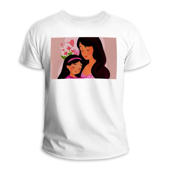 Mother's Day Classic White 100% Cotton T-shirt - Unisex Summer Essential for Casual Wear - Soft Comfortable Tee for Men and Women - Lightweight Breathable Fabric