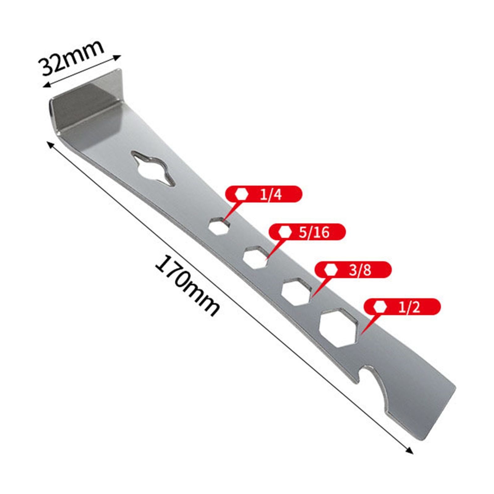 Mother’s Day Clearance Stainless Steel Flat Bar Hex Small Pry Bar Mini