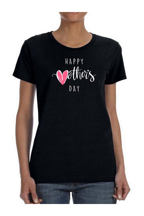 Mother's Day Clever Heart Shaped T-Shirt Women -Image by Shutterstock, Female Large