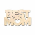 thumbnail image 1 of Mother's Day Craft Unfinished Wood Cutout "Best Mom" DIY handmade Gift 16" / 1/4", 1 of 3
