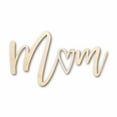 thumbnail image 1 of Mother's Day Craft Unfinished Wood Cutout "Mom" Script Font DIY handmade Gift 42" / 1/2", 1 of 3